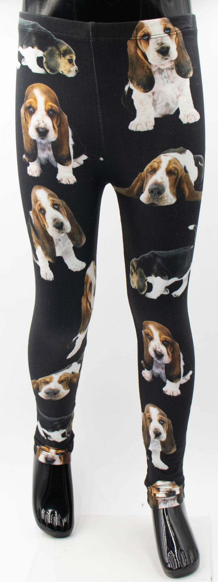 Basset Hound Print Girls Leggings