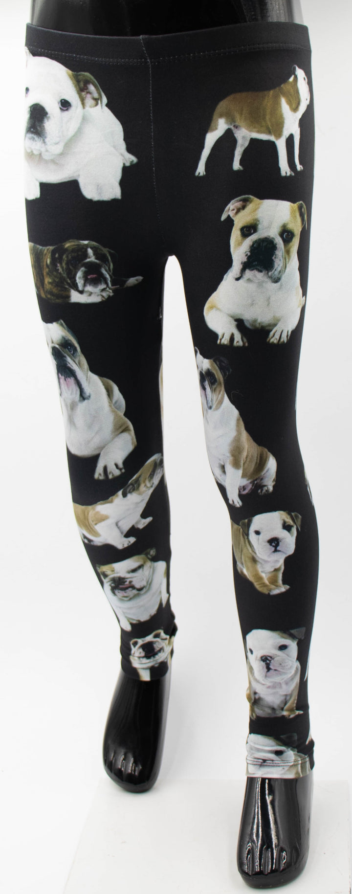 English Bulldog Print Girls Leggings