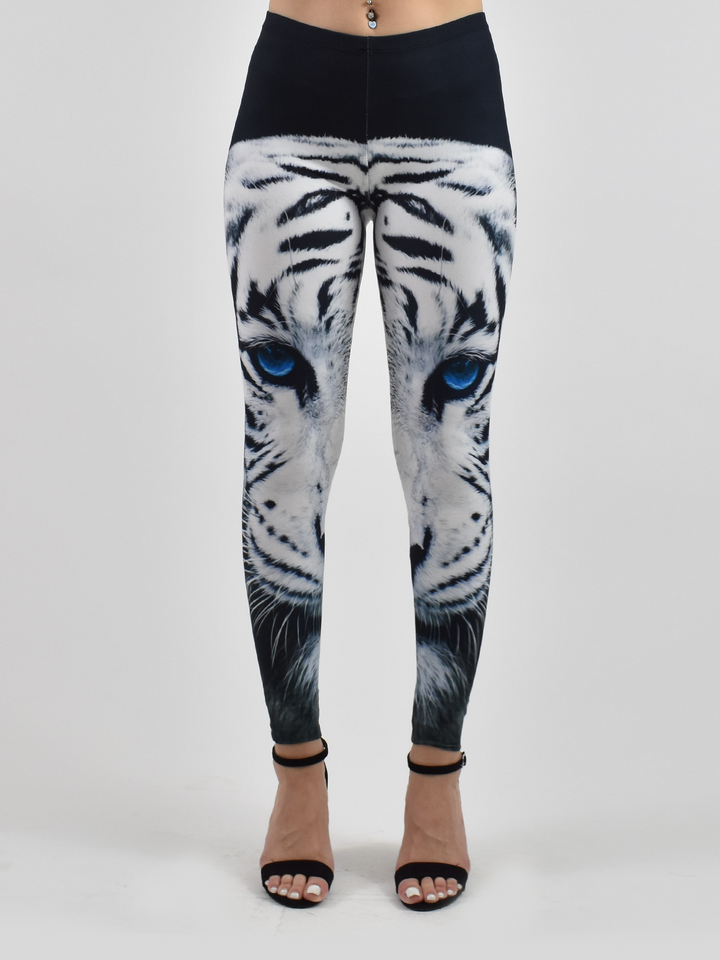 Denimaxx Women’s Tiger Leggings – luxury activewear with fierce animal print