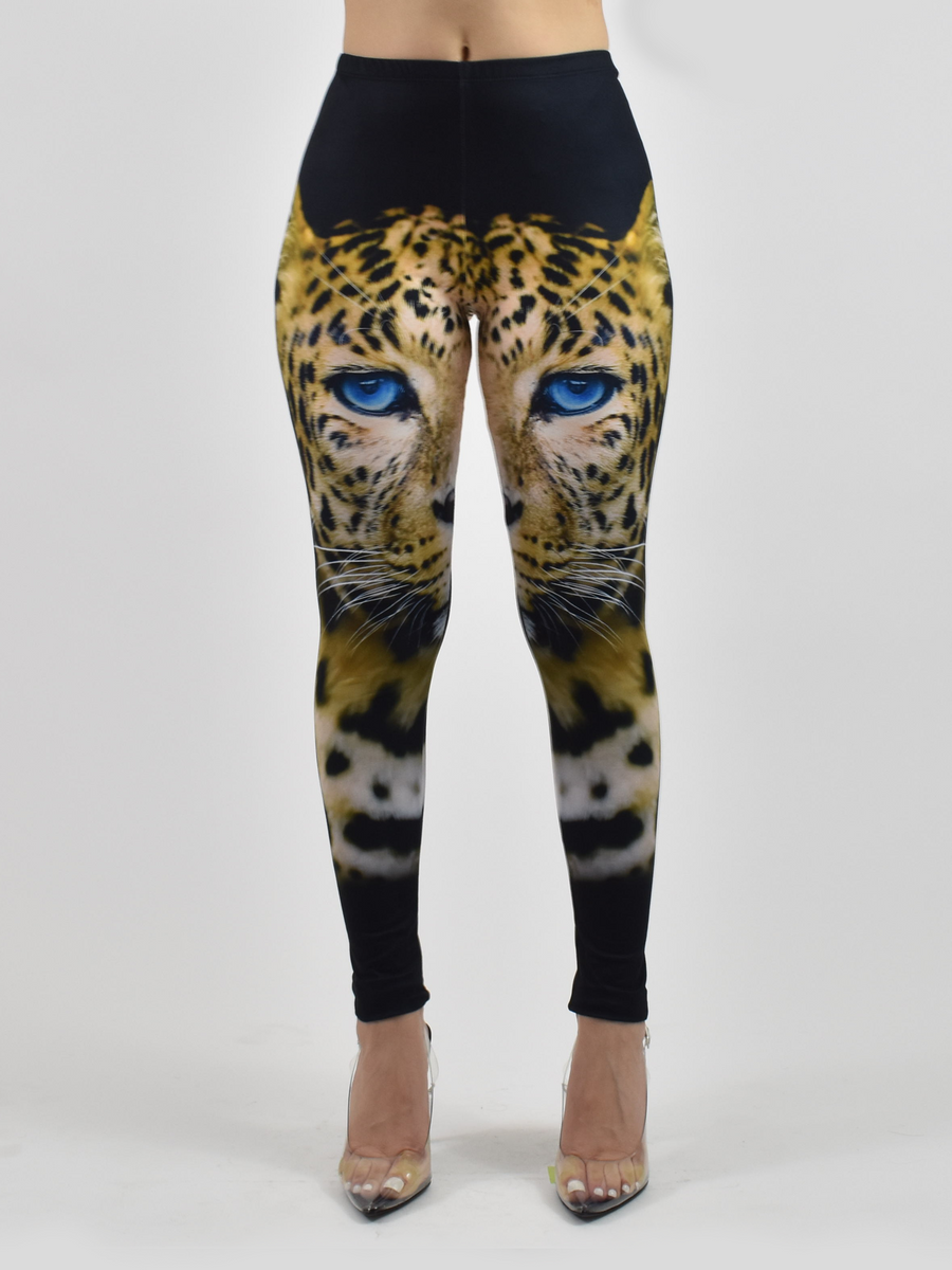 Womens leopard print clearance leggings