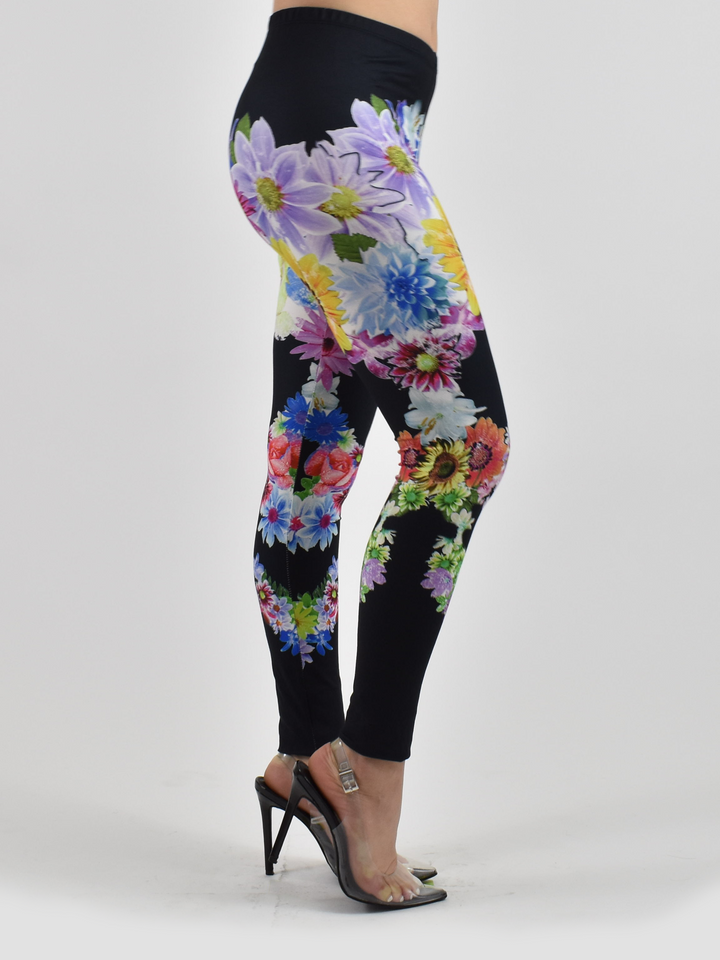 Close-up of flower skull pattern showing intricate floral accents and smooth performance texture.