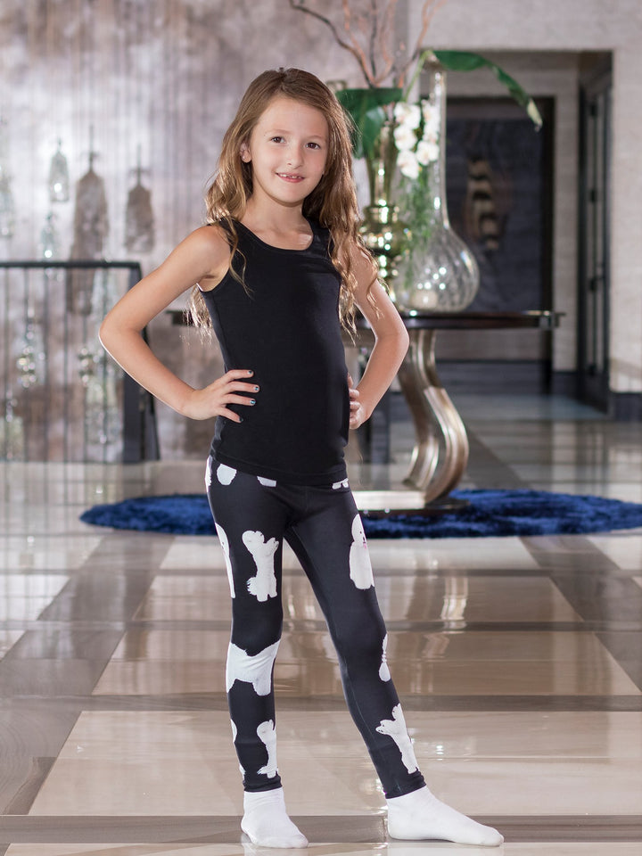 Bichon Frise Print - Girls' Loungewear Leggings - Denimaxx