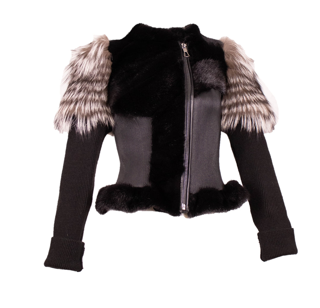 Mink Leather & Fox Jacket