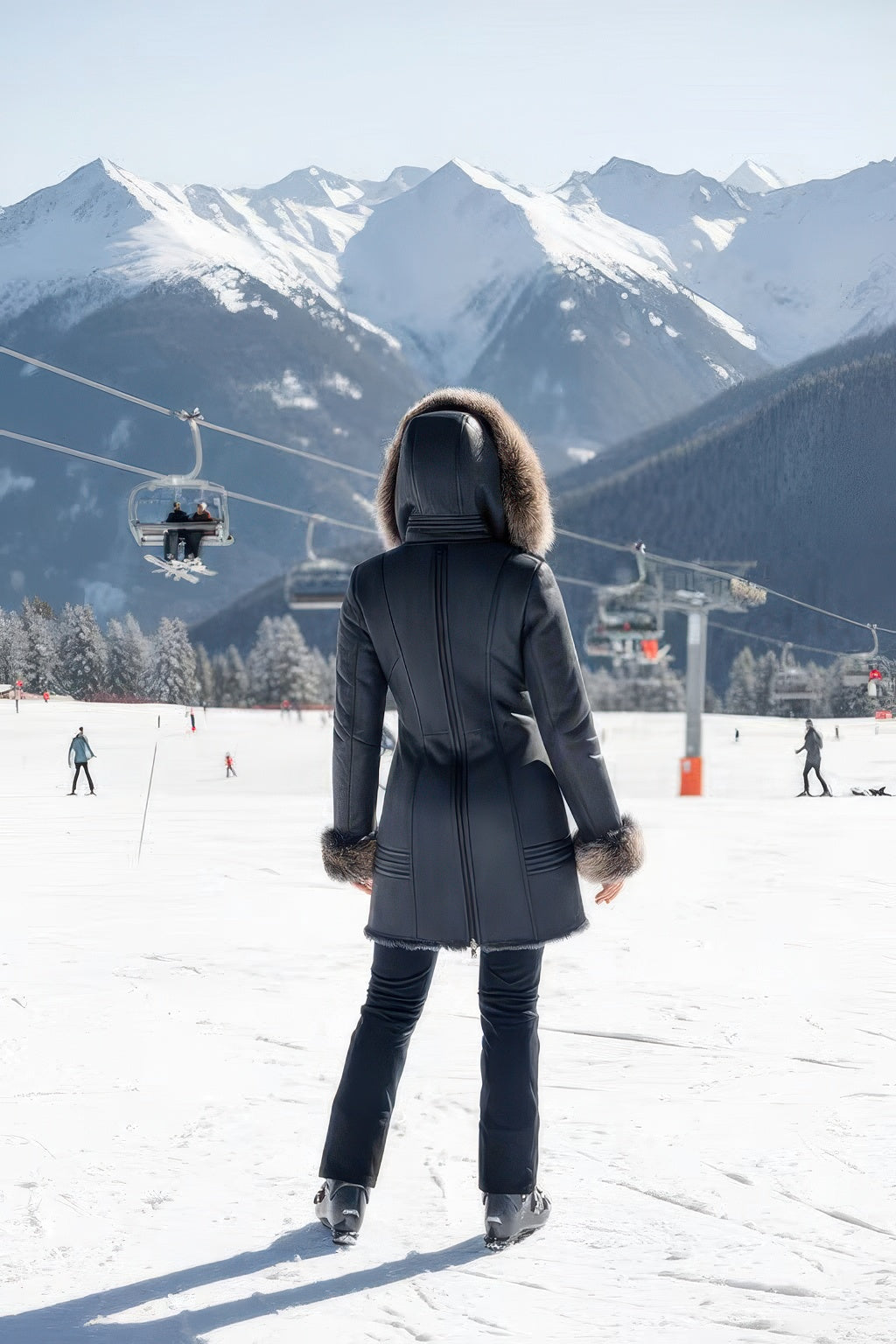 Shearling Coat With Detachable Hood