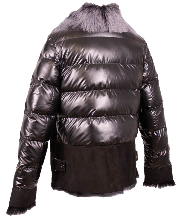 Satin Shearling Jacket