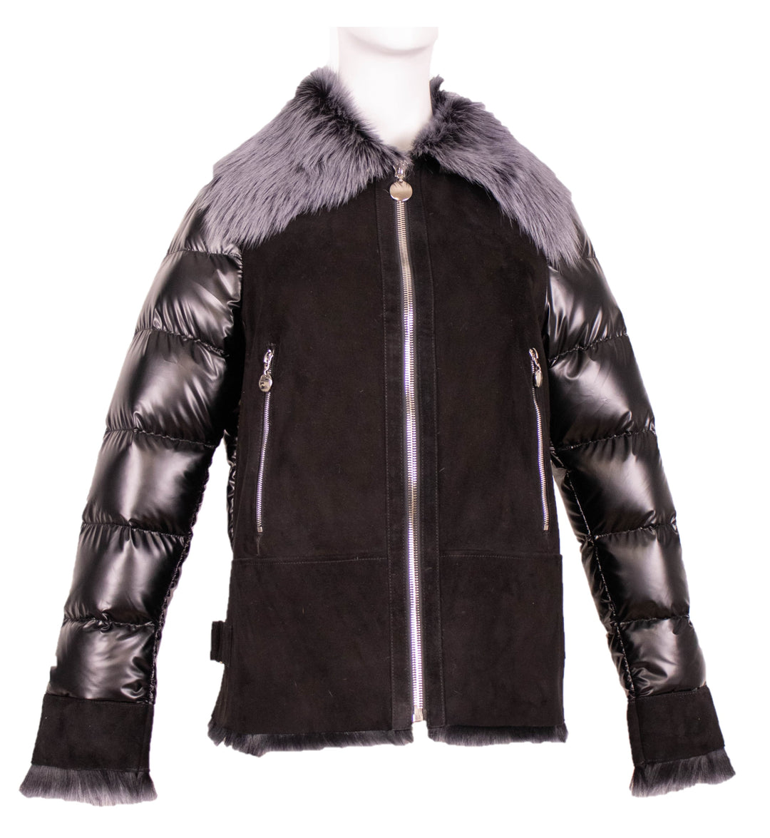 Satin Shearling Jacket