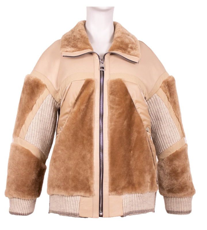 Satin Shearling Jacket