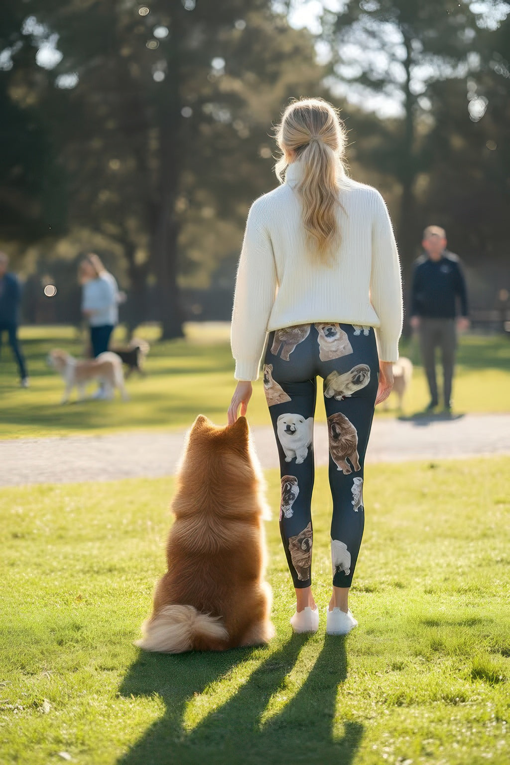 Denimaxx Women's Chow Chow Print High-Rise Leggings