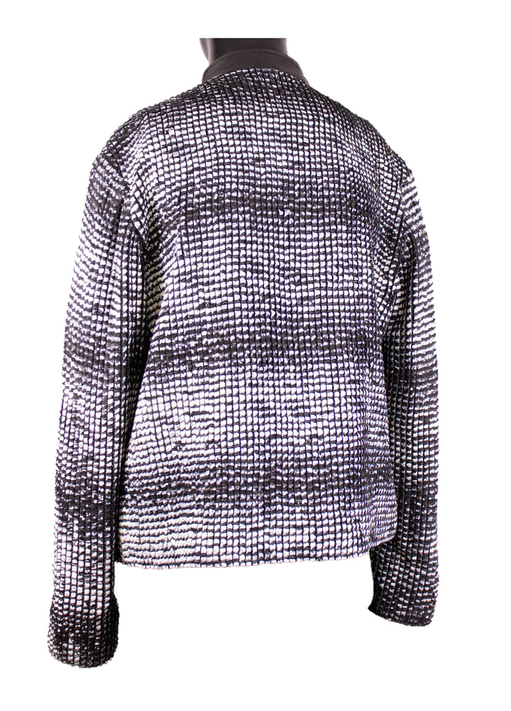 Woven Leather Jacket