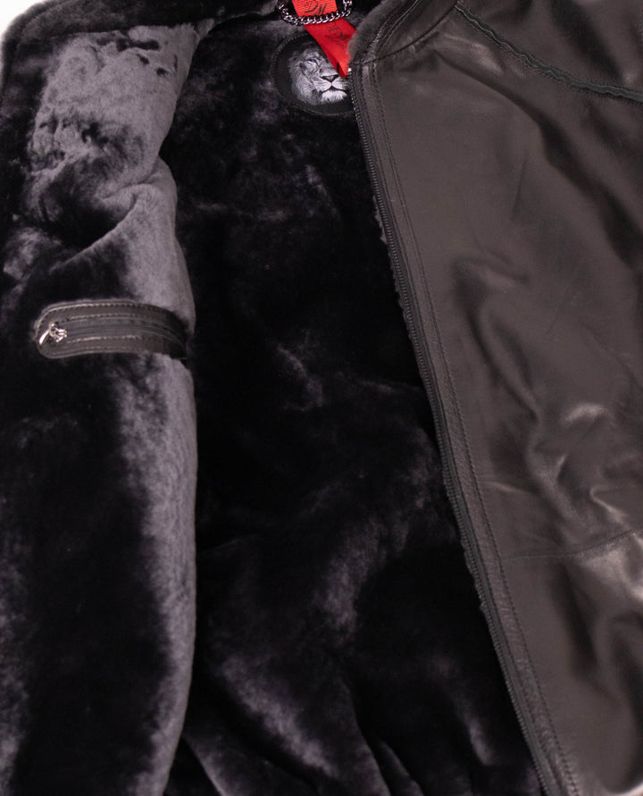 Leather With Shearling Lining Jacket 133