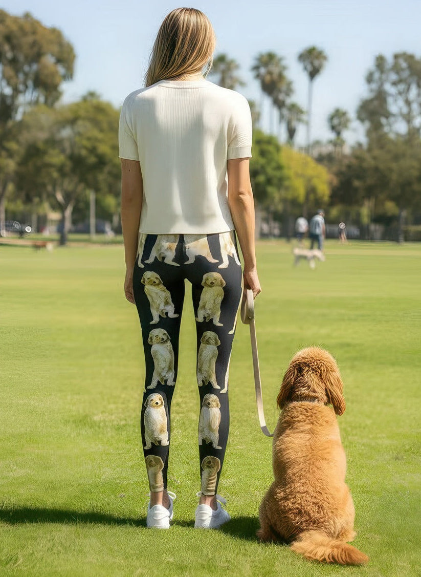 Denimaxx Goldendoodle leggings styled for activewear or casual comfort with sleek fit.