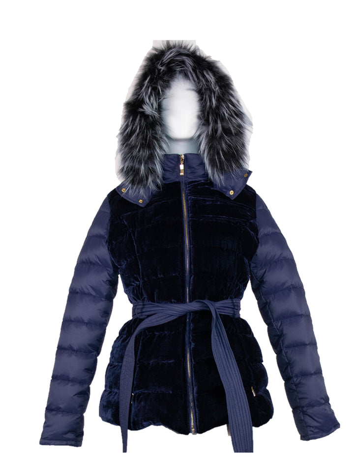 Velvet Satin Goose Down Jacket