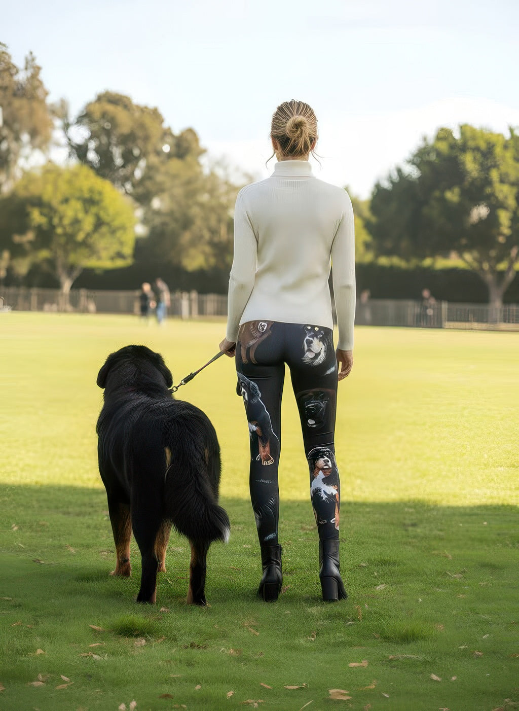 Denimaxx Women's Tibetan Mastiff Print High-Rise Leggings