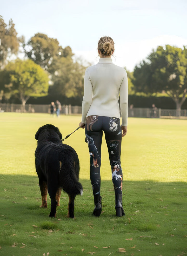 Denimaxx Women's Tibetan Mastiff Print High-Rise Leggings