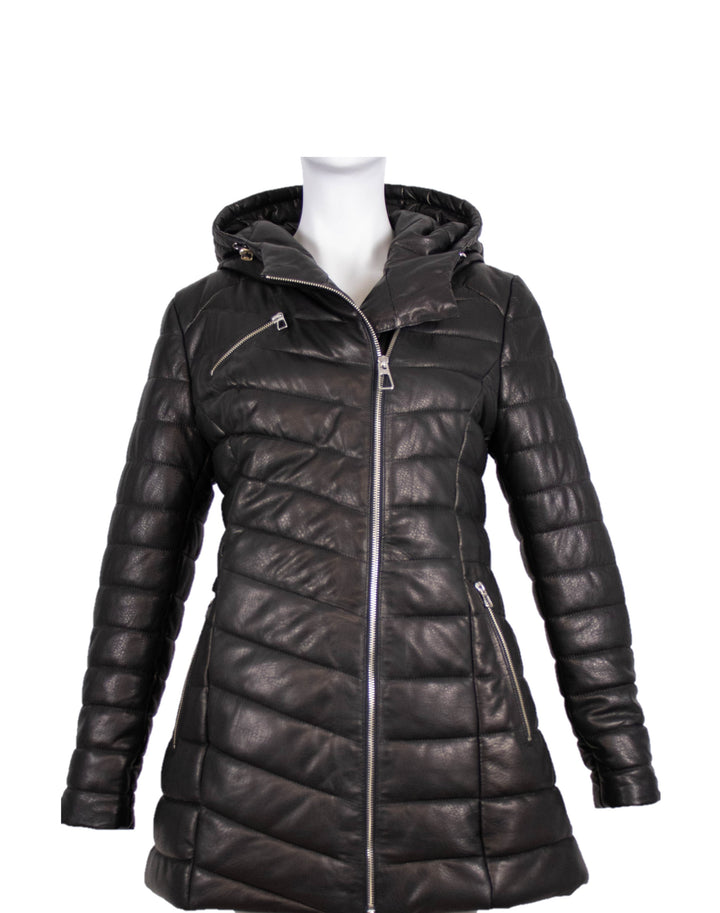 Fitted Leather Coat