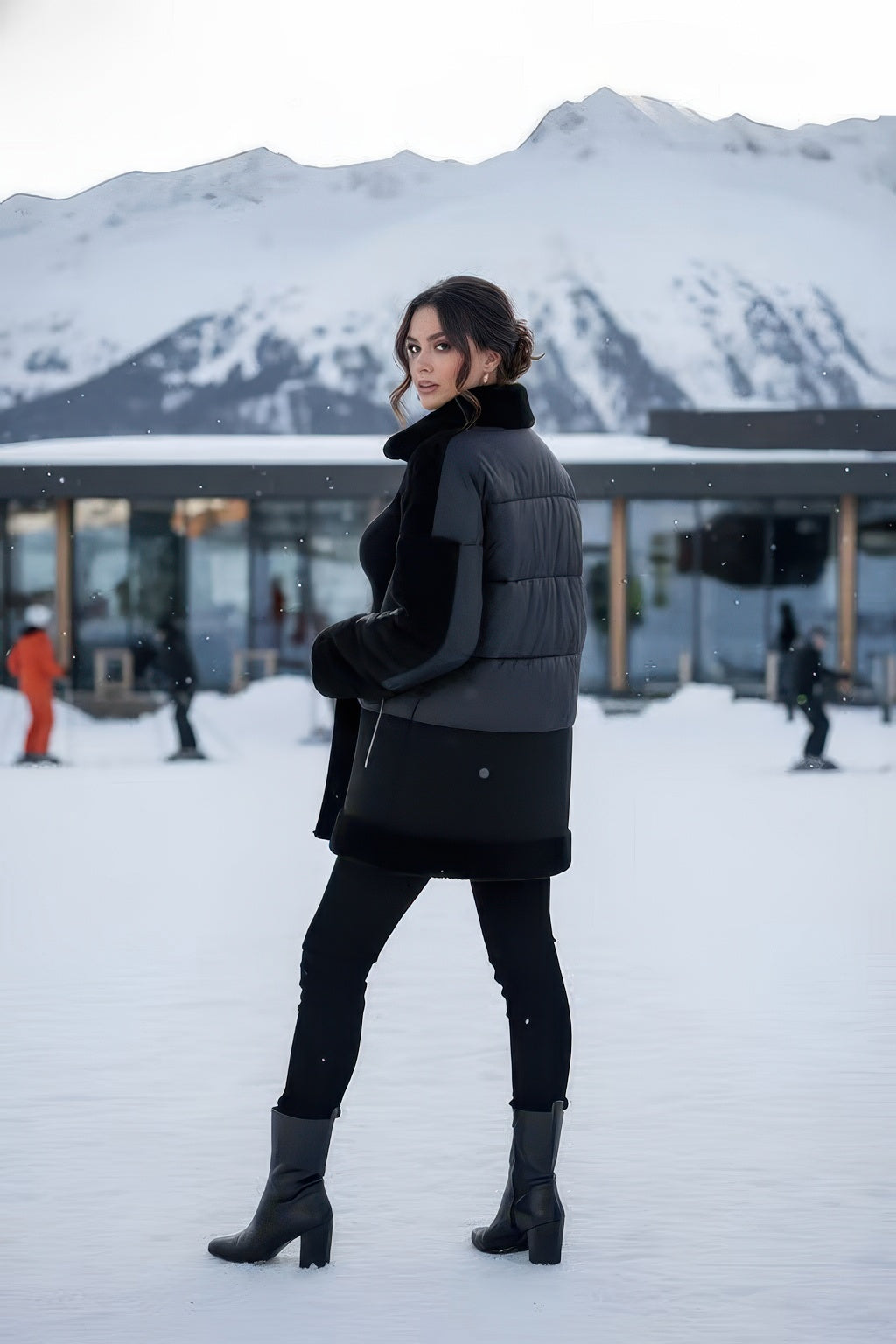 Shearling With Satin Coat