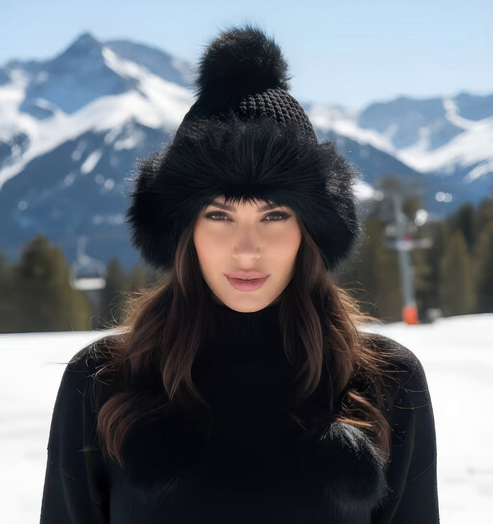 Faux Fur Knit Hat