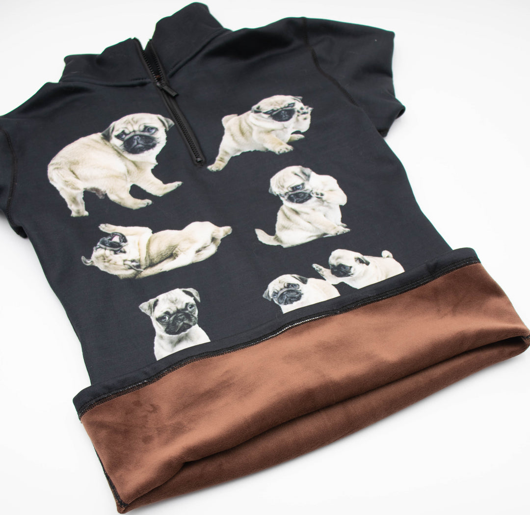 Denimaxx Women’s Pug Print Mid Layer Top