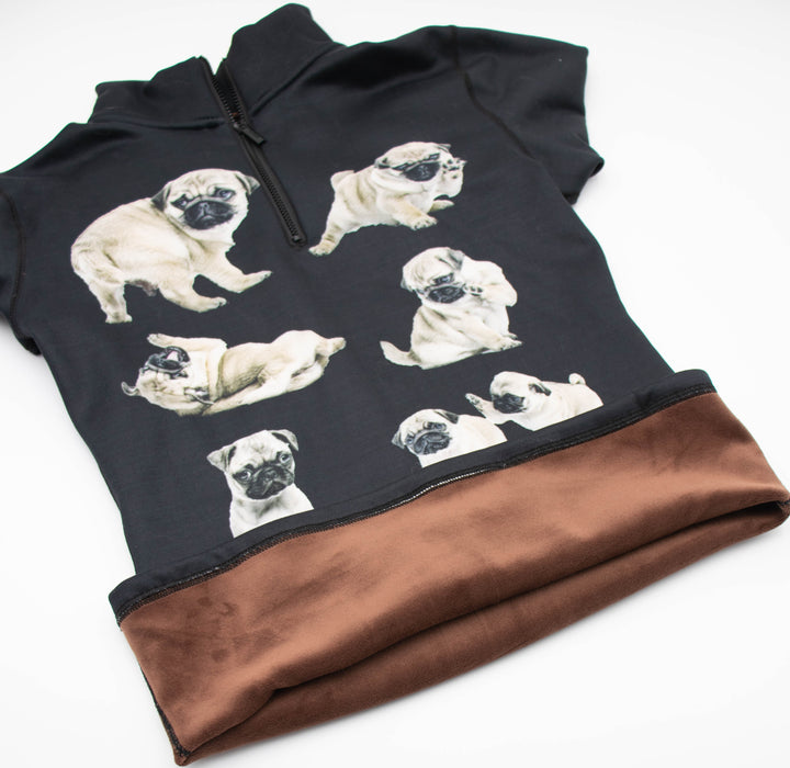 Denimaxx Women’s Pug Print Mid Layer Top