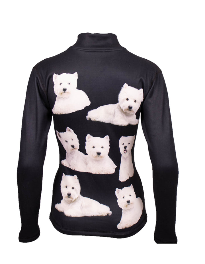 Denimaxx Women’s Westie Dog Print Mid Layer Top