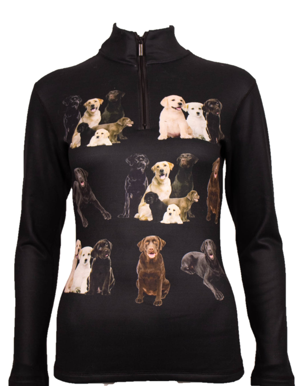 Super soft Denimaxx Labrador Retriever ski mid layer with smooth nylon exterior and cozy velour