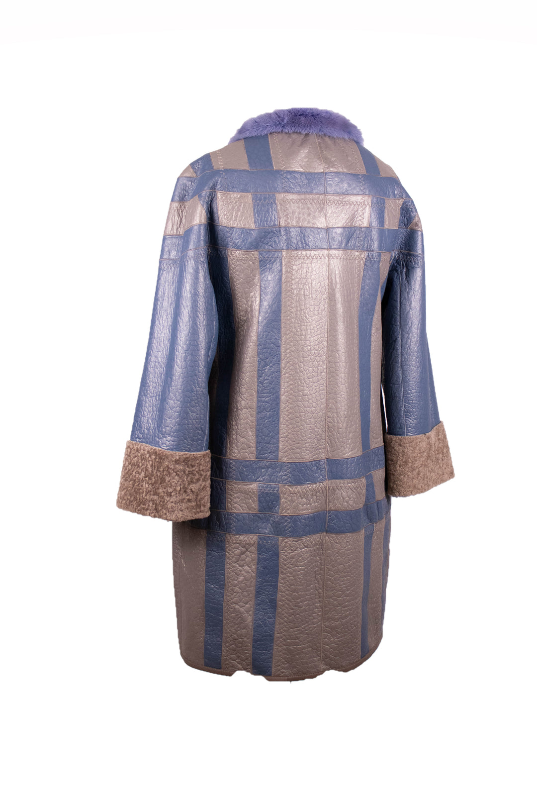 Reversible Shearling Coat With Mink Trim