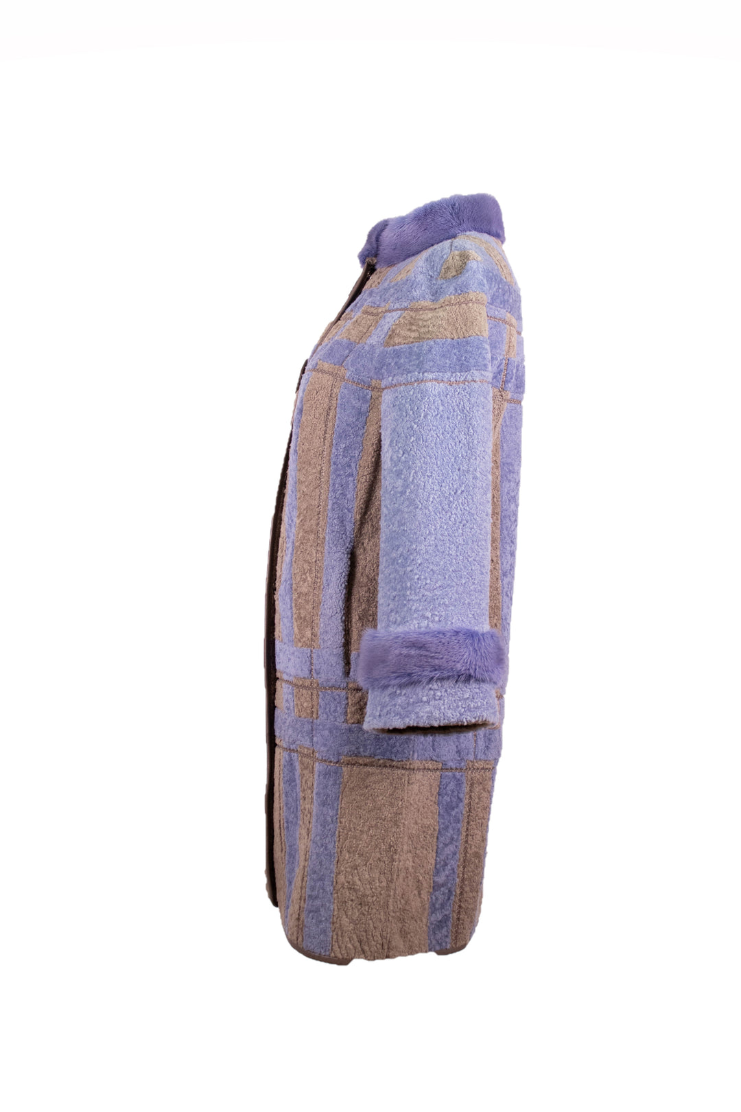 Reversible Shearling Coat With Mink Trim