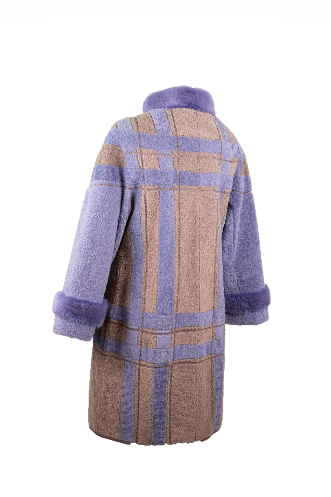 Reversible Shearling Coat With Mink Trim
