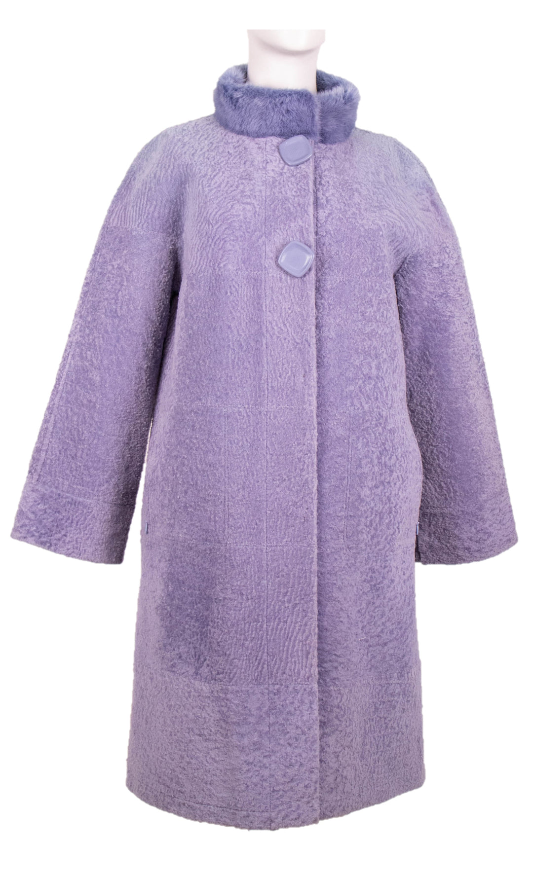Reversible Shearling Coat With Mink Trim