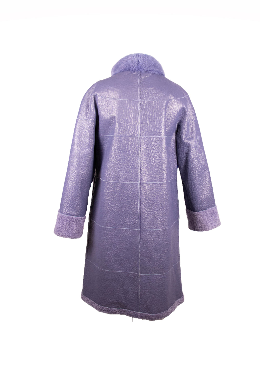Reversible Shearling Coat With Mink Trim