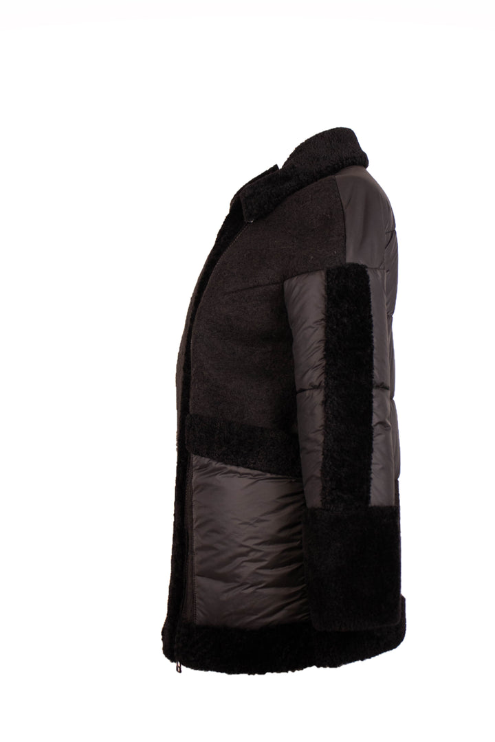 Shearling With Satin Coat