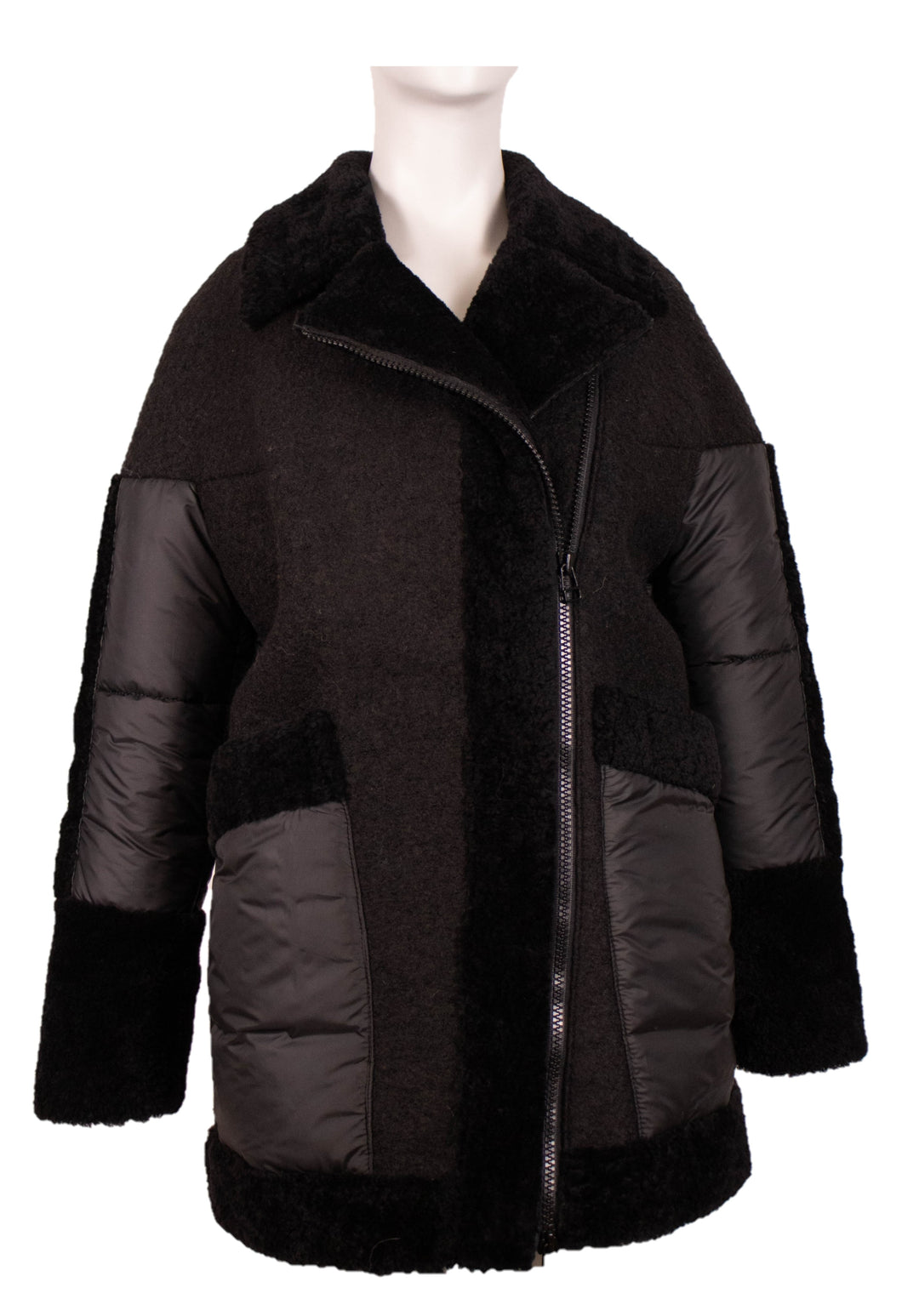 Shearling With Satin Coat