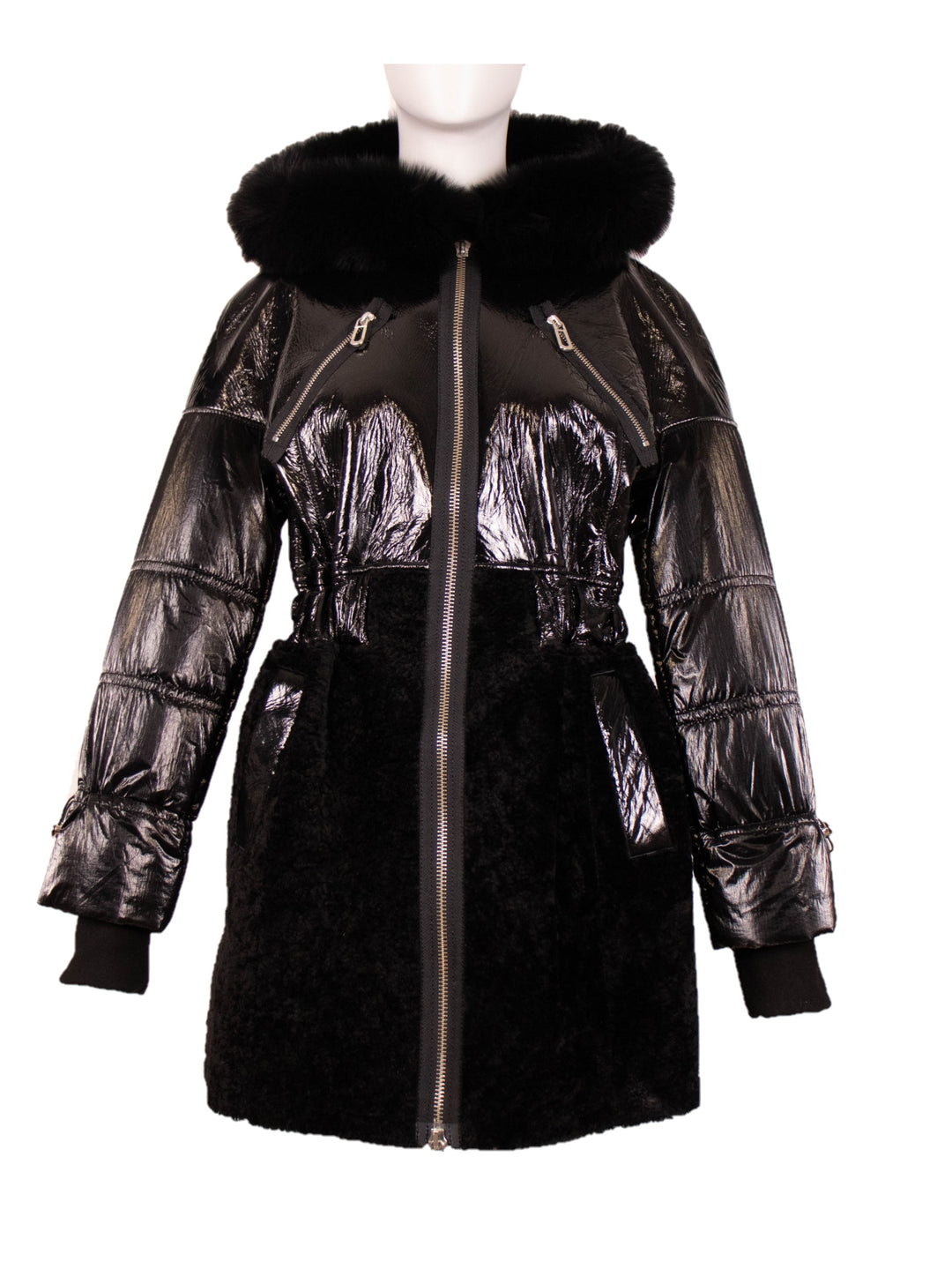 Shearling With Satin Coat