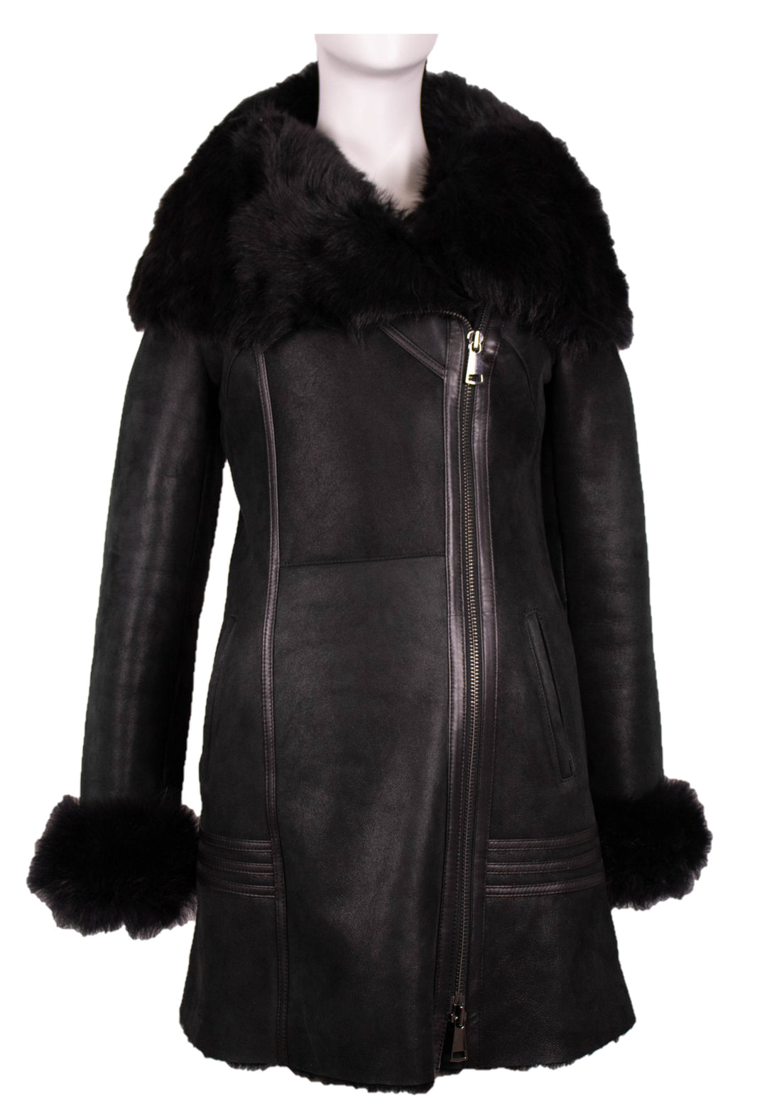 Shearling Coat With Detachable Hood