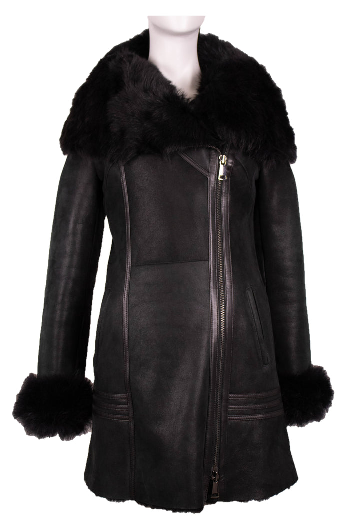 Shearling Coat With Detachable Hood