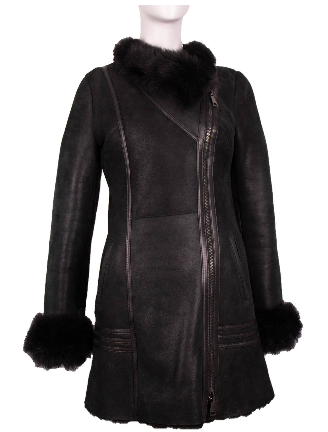 Shearling Coat With Detachable Hood