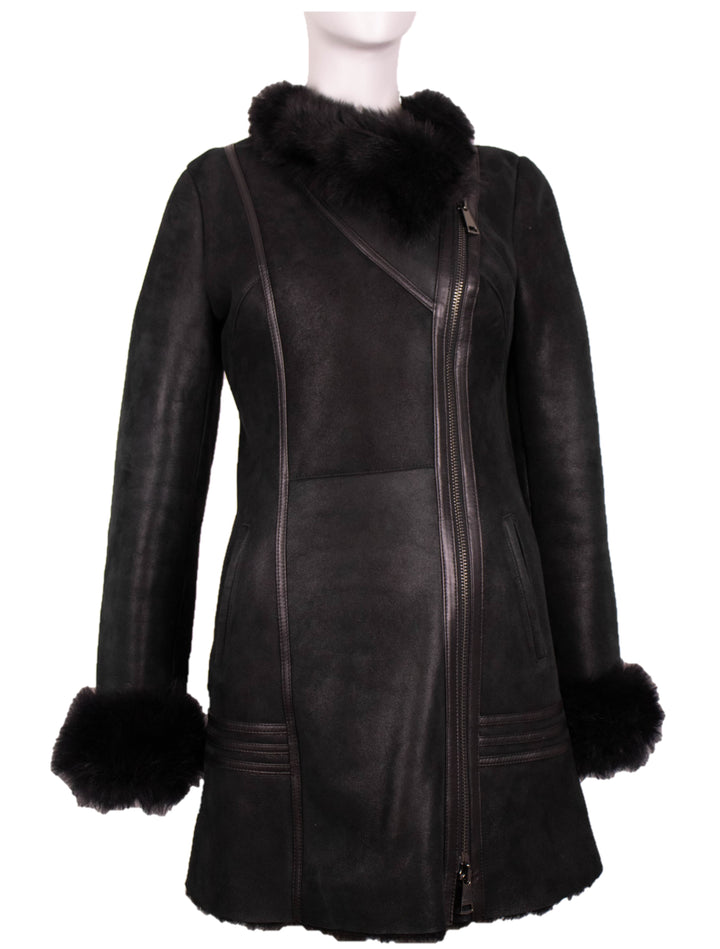 Shearling Coat With Detachable Hood