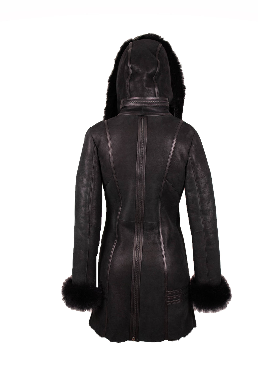 Shearling Coat With Detachable Hood