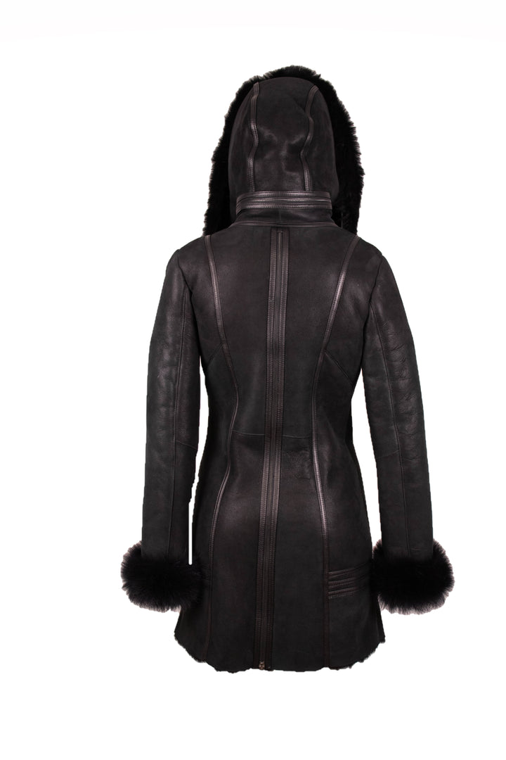 Shearling Coat With Detachable Hood
