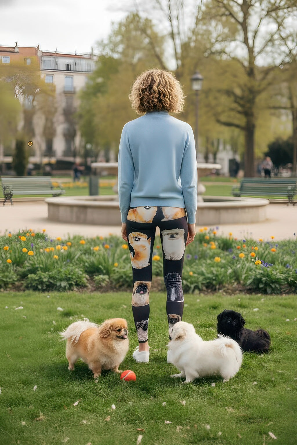 Side view of Denimaxx Pekingese leggings showing sleek contour and comfort fit.