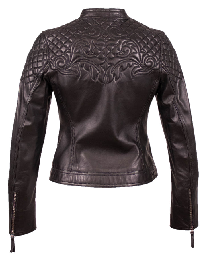 Quilted Leather With Fox Jacket
