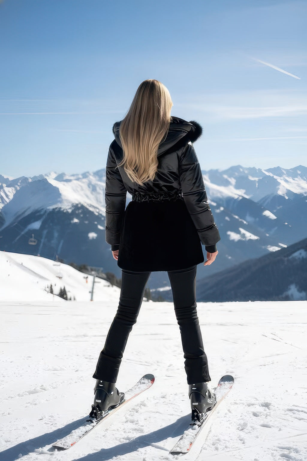 Shearling With Satin Coat