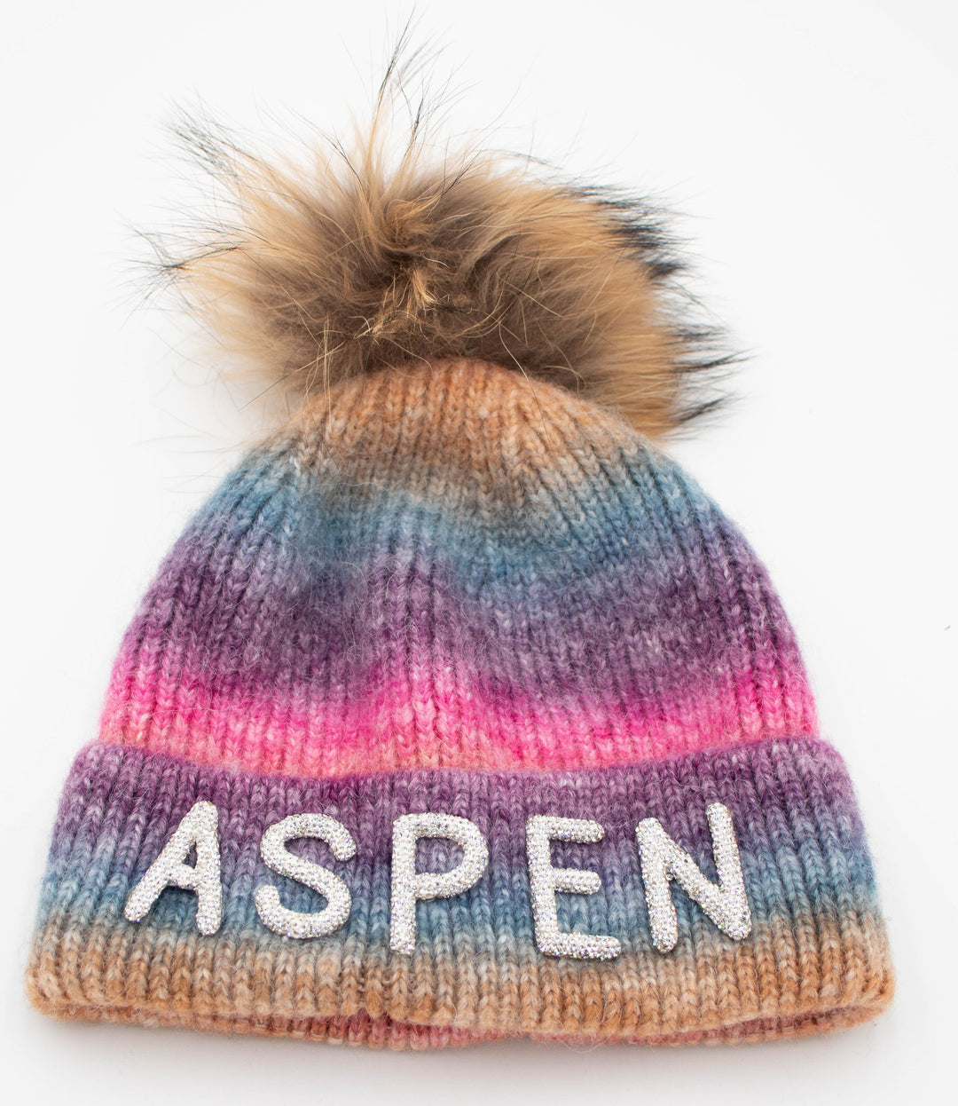 Aspen Knit Beanie With Raccoon Pom