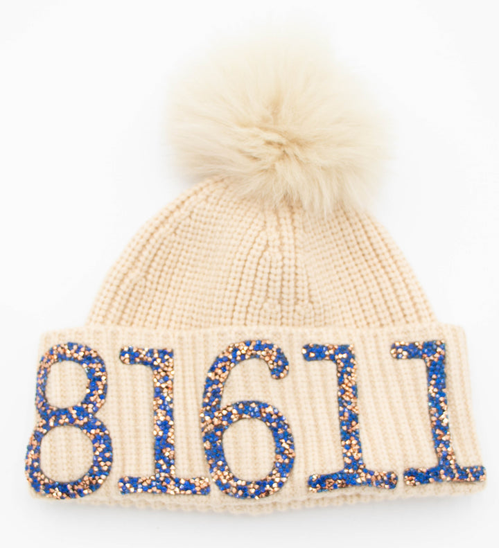 Aspen Zip Code Knit Beanie With Fox
