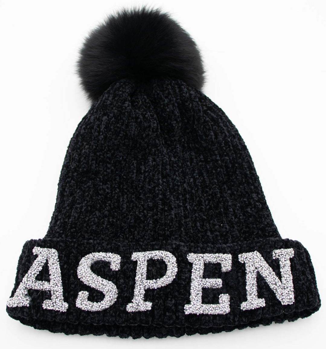 Aspen Knit Beanie With Fox Pom