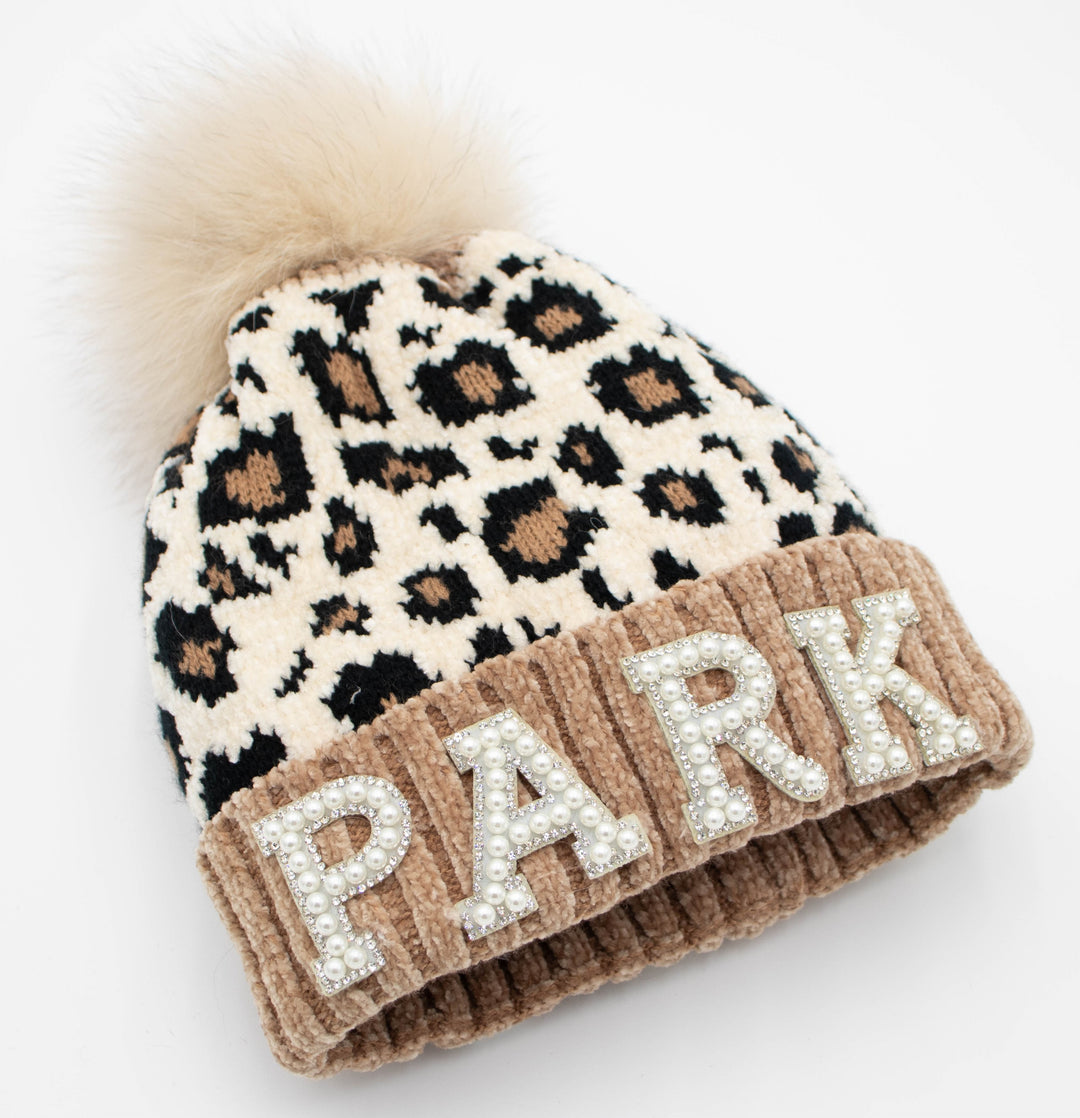 Park City Knit Beanie With Fox Pom