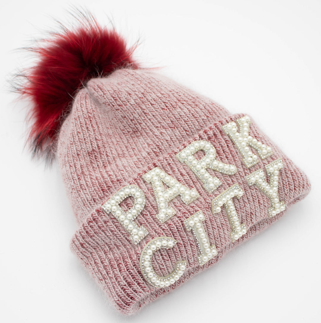 Park City Knit Beanie With Fox Pom