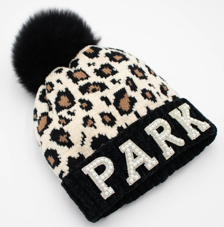 Park City Knit Beanie With Fox Pom