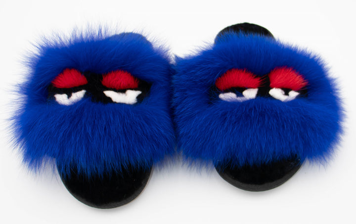 Sheepskin With Fox & Rex Rabbit Sandal Slippers
