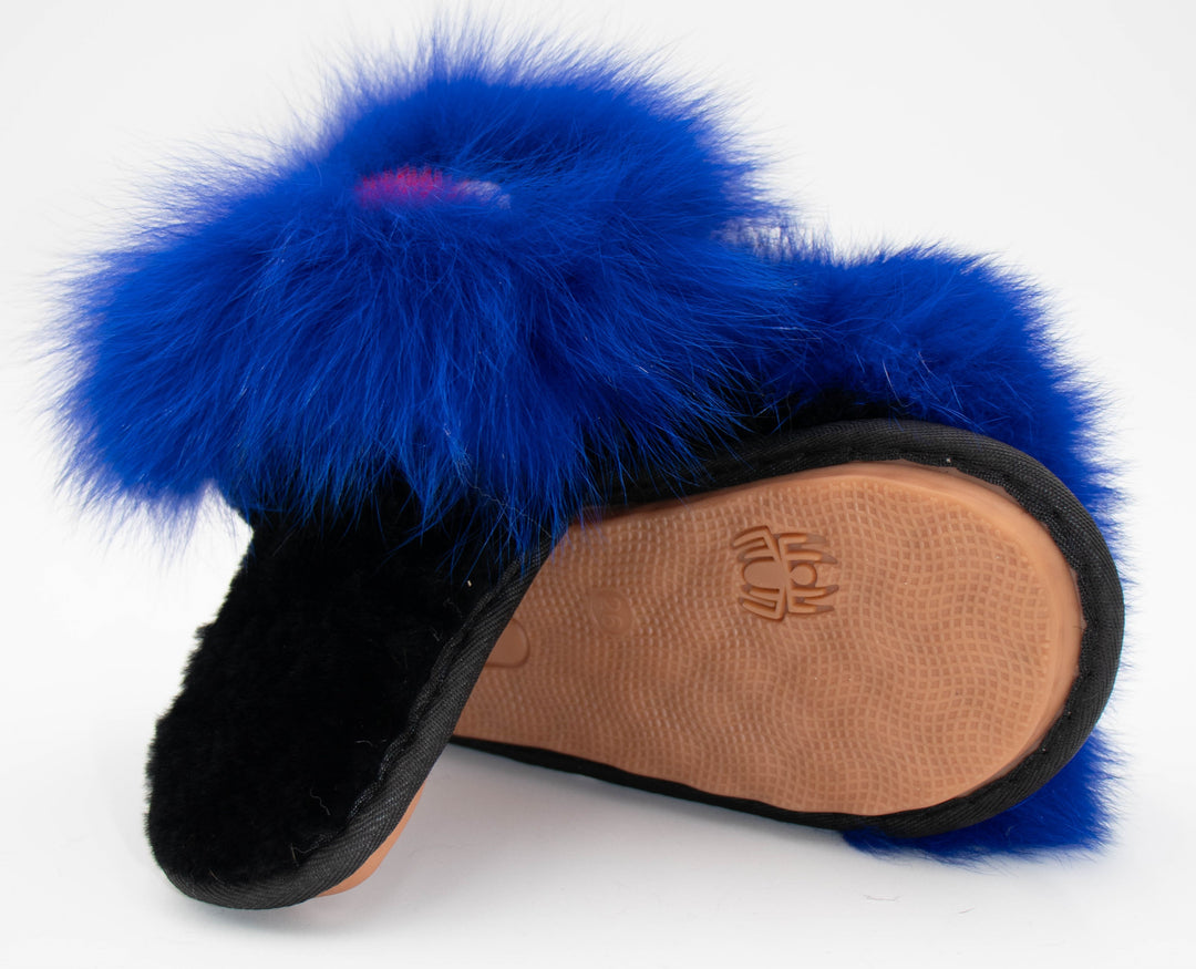 Sheepskin With Fox & Rex Rabbit Sandal Slippers